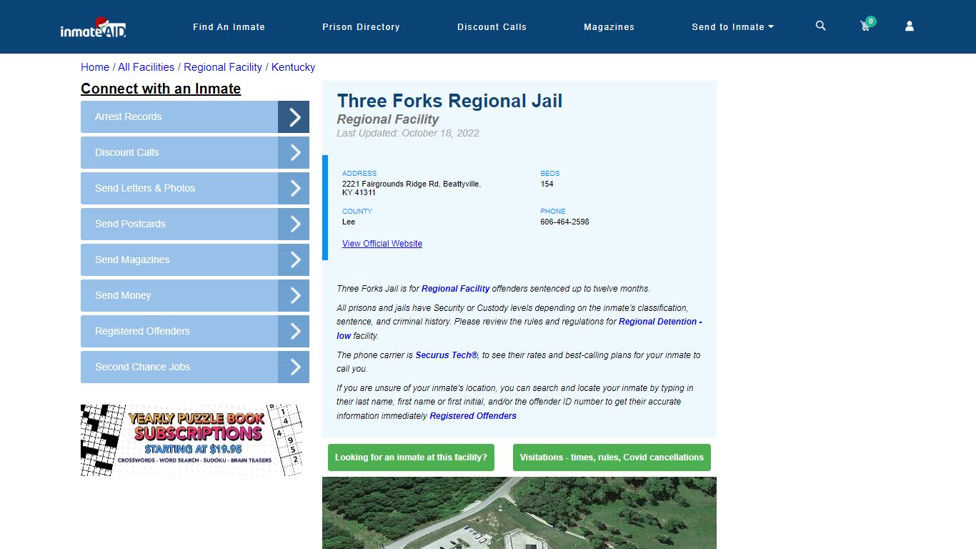 Three Forks Regional Jail & Inmate Search - Beattyville, KY