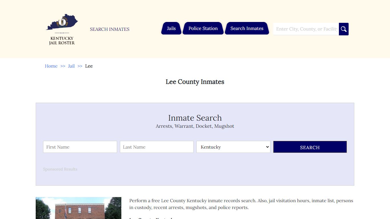 Lee County Inmates | Jail Roster Search